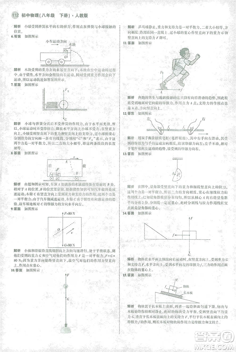 教育科學(xué)出版社2021年5年中考3年模擬初中物理八年級(jí)下冊(cè)人教版參考答案