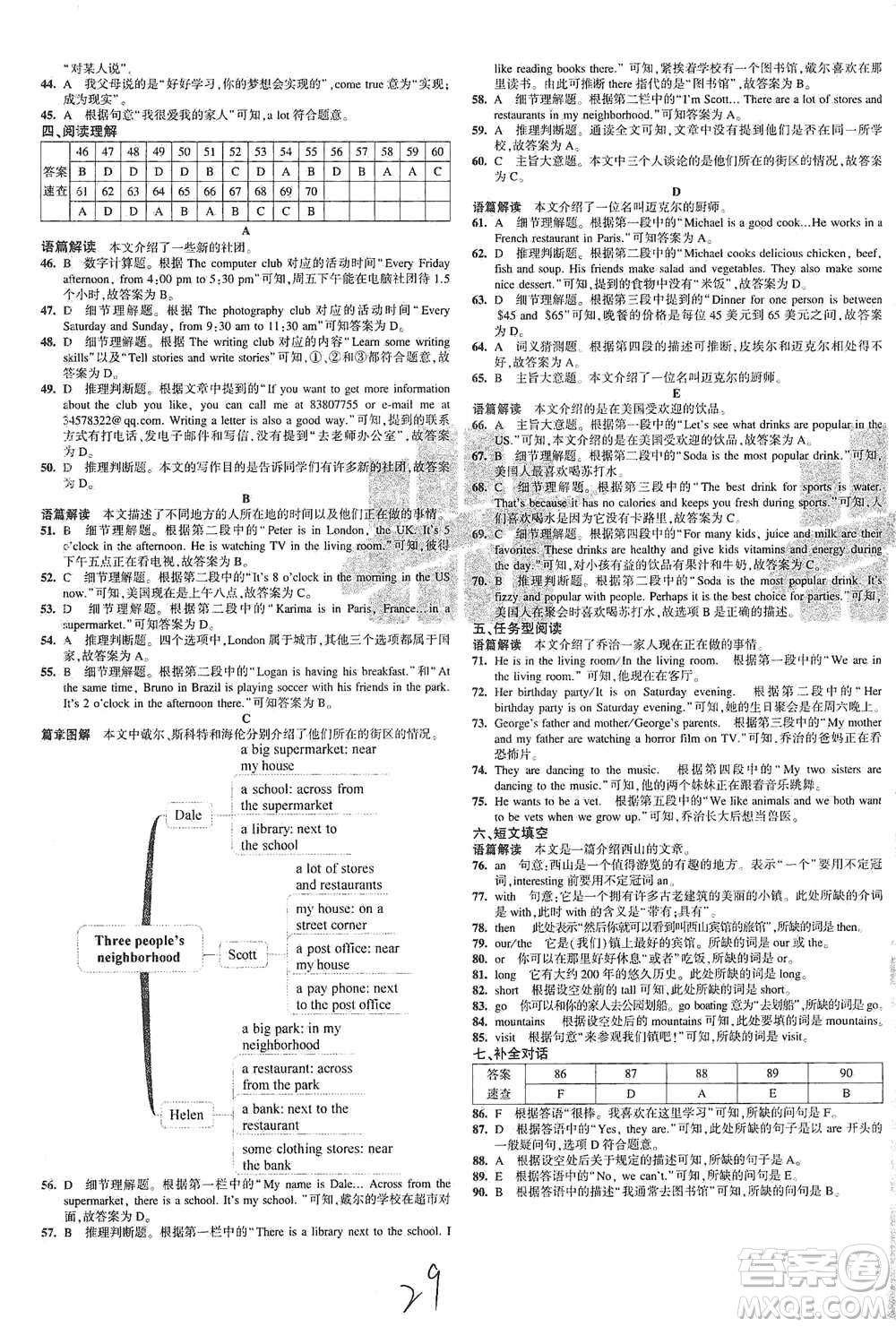 首都師范大學(xué)出版社2021年5年中考3年模擬初中試卷英語(yǔ)七年級(jí)下冊(cè)人教版參考答案