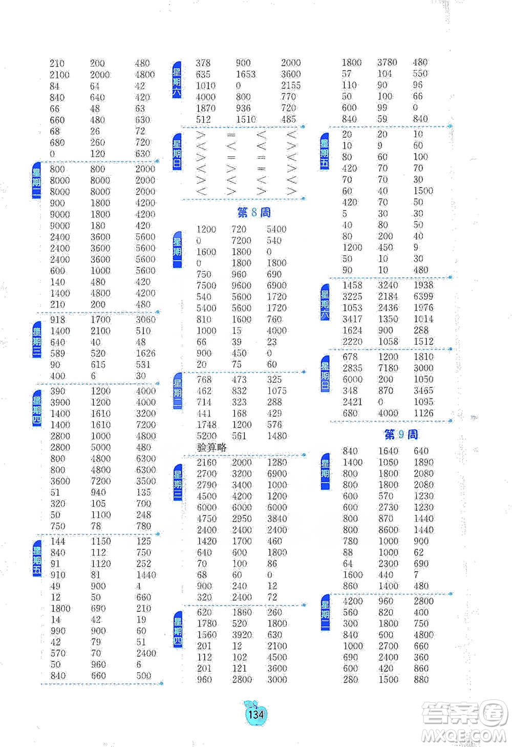 江蘇人民出版社2021小學(xué)數(shù)學(xué)計算高手三年級下冊北師大版參考答案