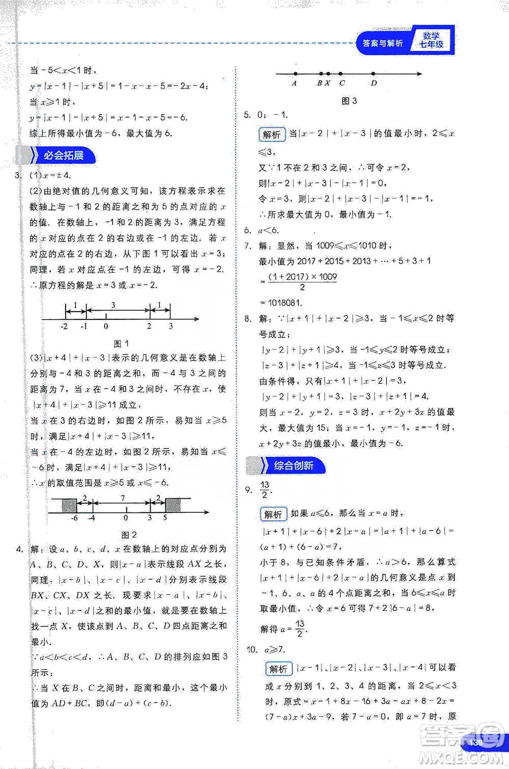 現(xiàn)代教育出版社2021學(xué)而思刷題高手初中數(shù)學(xué)七年級參考答案