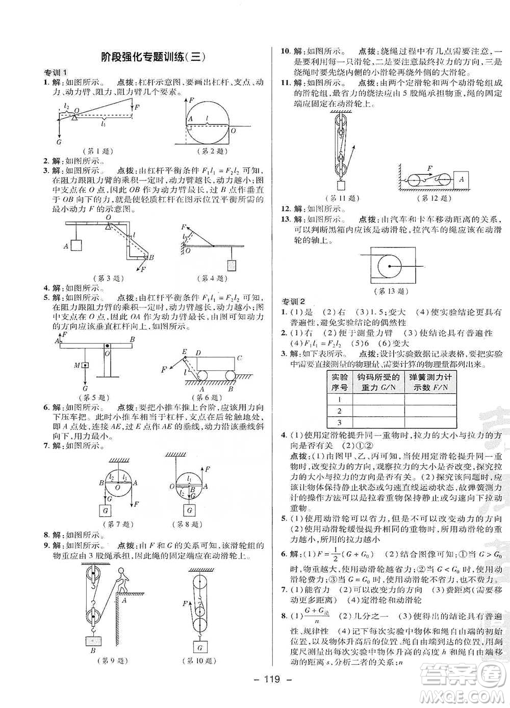 陜西人民教育出版社2021典中點(diǎn)八年級下冊物理滬科版參考答案