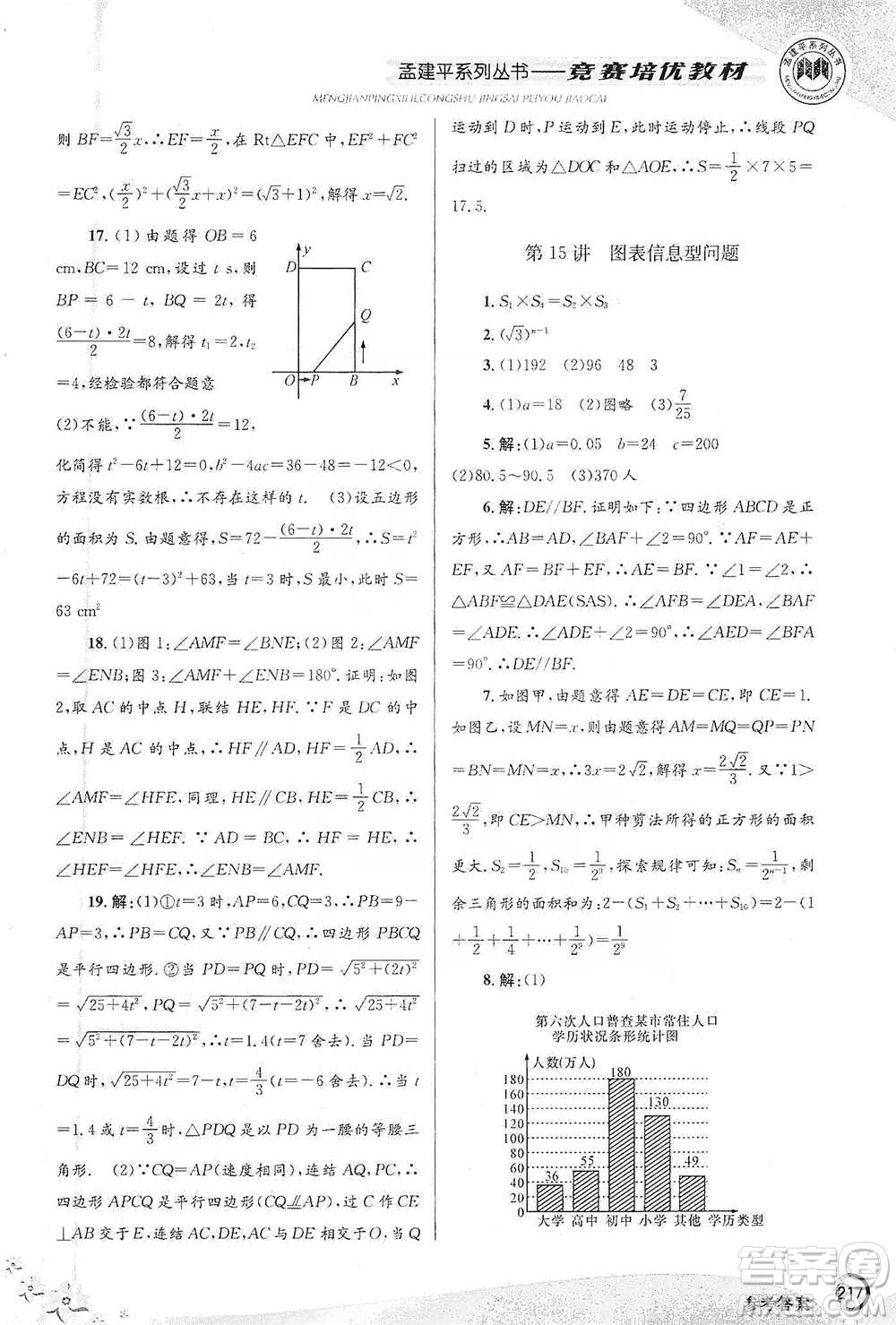 浙江工商大學(xué)出版社2021競(jìng)賽培優(yōu)教材八年級(jí)下冊(cè)數(shù)學(xué)參考答案