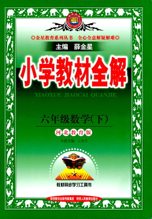 陜西人民教育出版社2021小學教材全解六年級下冊數學河北教育版參考答案