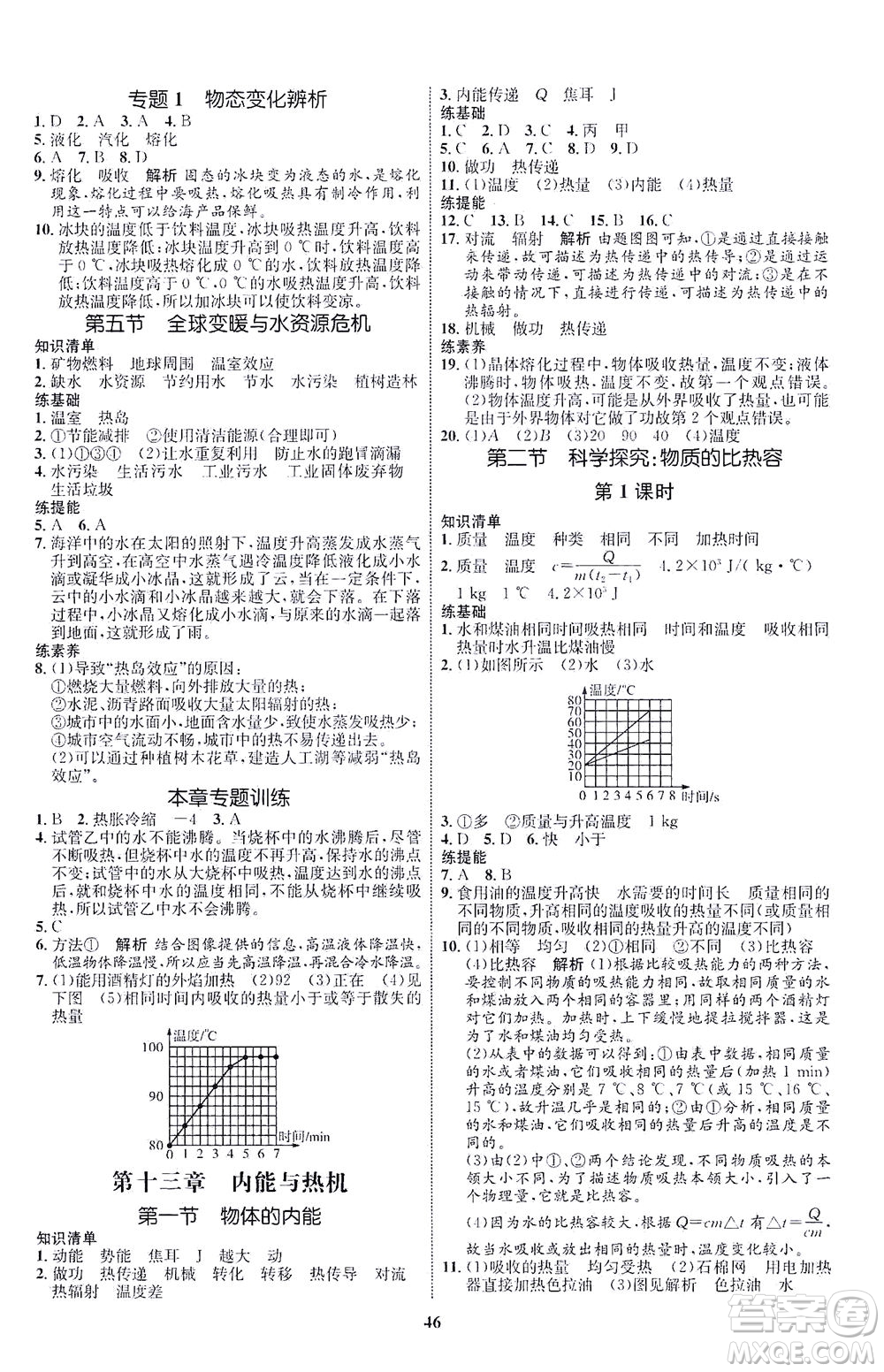 現(xiàn)代教育出版社2021初中同步學(xué)考優(yōu)化設(shè)計(jì)九年級(jí)物理全一冊(cè)HK滬科版答案