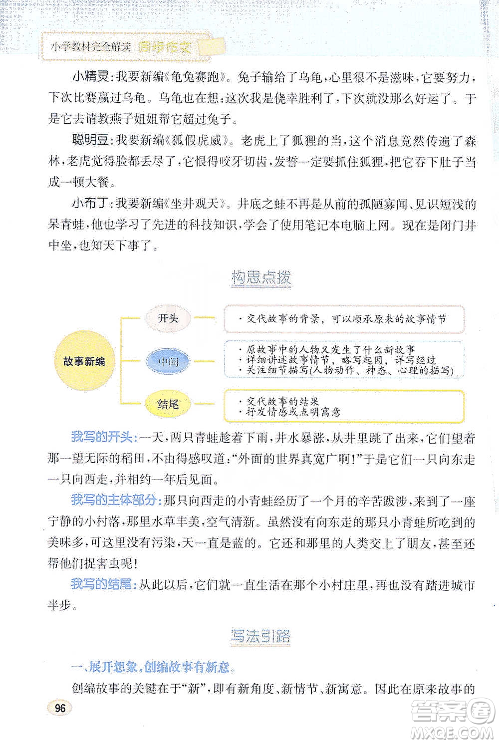 吉林人民出版社2021小學教材完全解讀同步作文四年級下冊語文參考答案