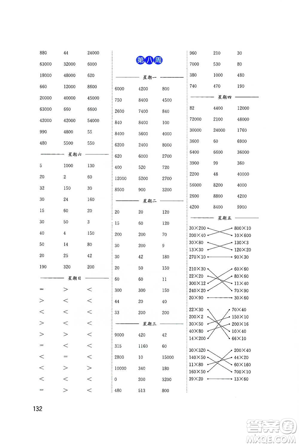 東南大學(xué)出版社2021名師點撥分級培優(yōu)速算能手?jǐn)?shù)學(xué)四年級下冊參考答案