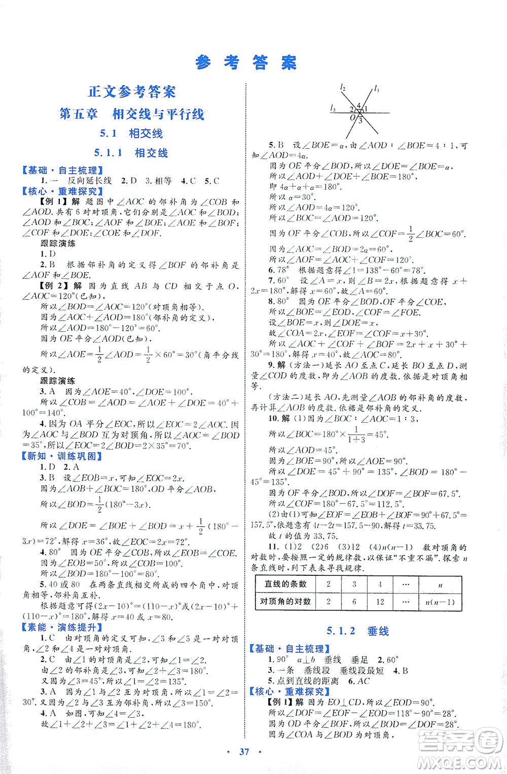 內(nèi)蒙古教育出版社2021學(xué)習(xí)目標(biāo)與檢測(cè)七年級(jí)數(shù)學(xué)下冊(cè)人教版答案