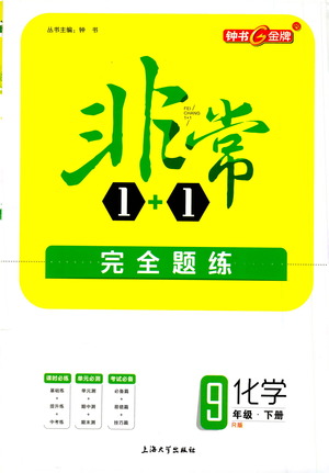 上海大學(xué)出版社2021非常1+1完全題練九年級(jí)化學(xué)下冊(cè)人教版答案