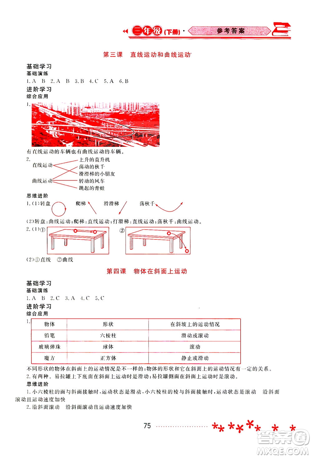 黑龍江教育出版社2021資源與評價三年級科學下冊教科版答案