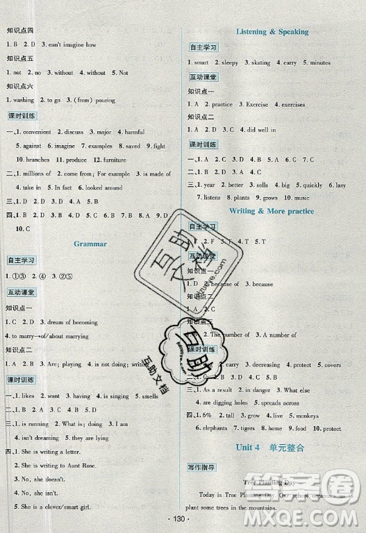 海南出版社2021名師名題英語七年級下冊NJ牛津版答案