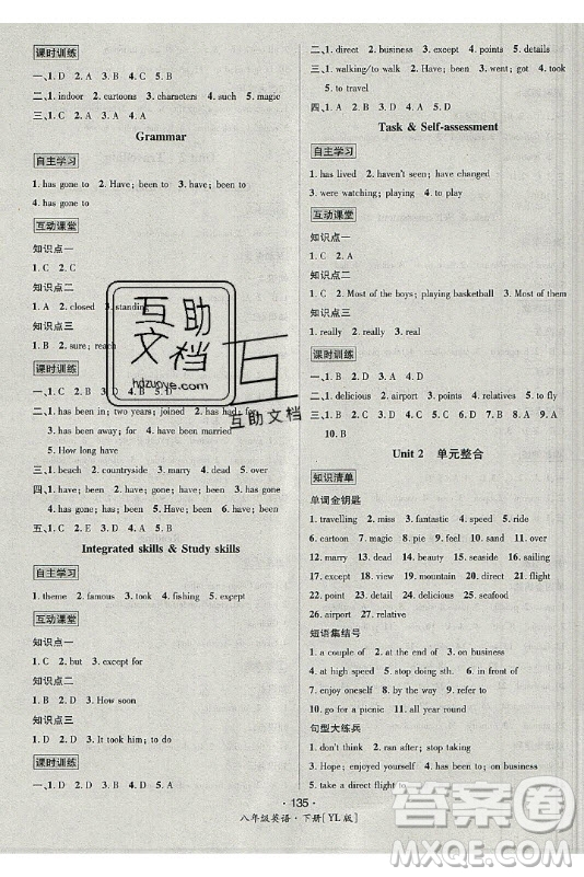 海南出版社2021名師名題英語(yǔ)八年級(jí)下冊(cè)YL譯林版答案