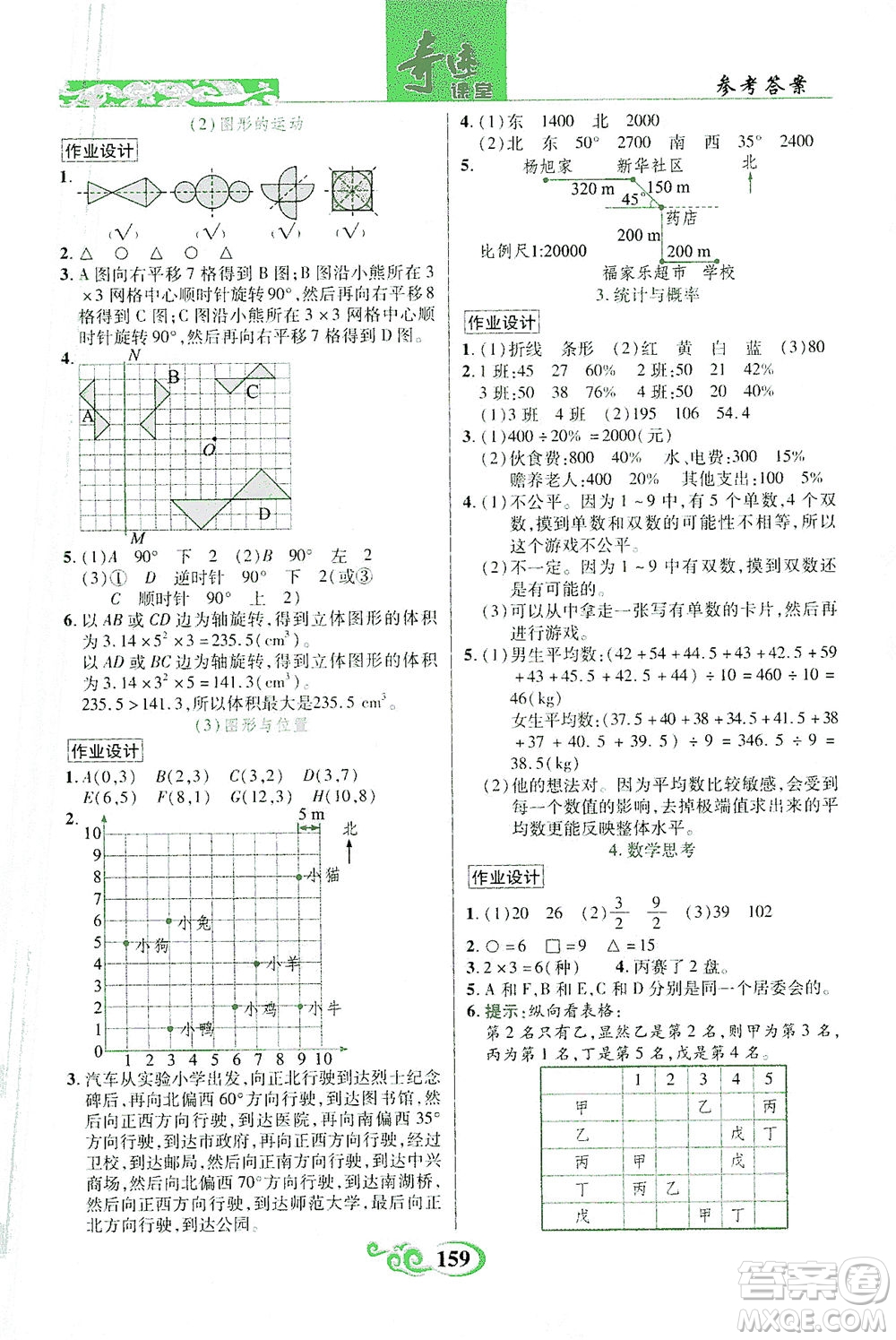 武漢出版社2021奇跡課堂數(shù)學(xué)六年級(jí)下冊(cè)人教版答案