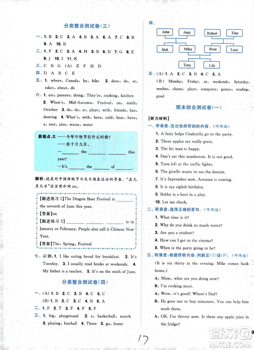 東南大學(xué)出版社2021年ENBO小天才全程復(fù)習(xí)與測(cè)試英語(yǔ)五年級(jí)下冊(cè)江蘇版答案