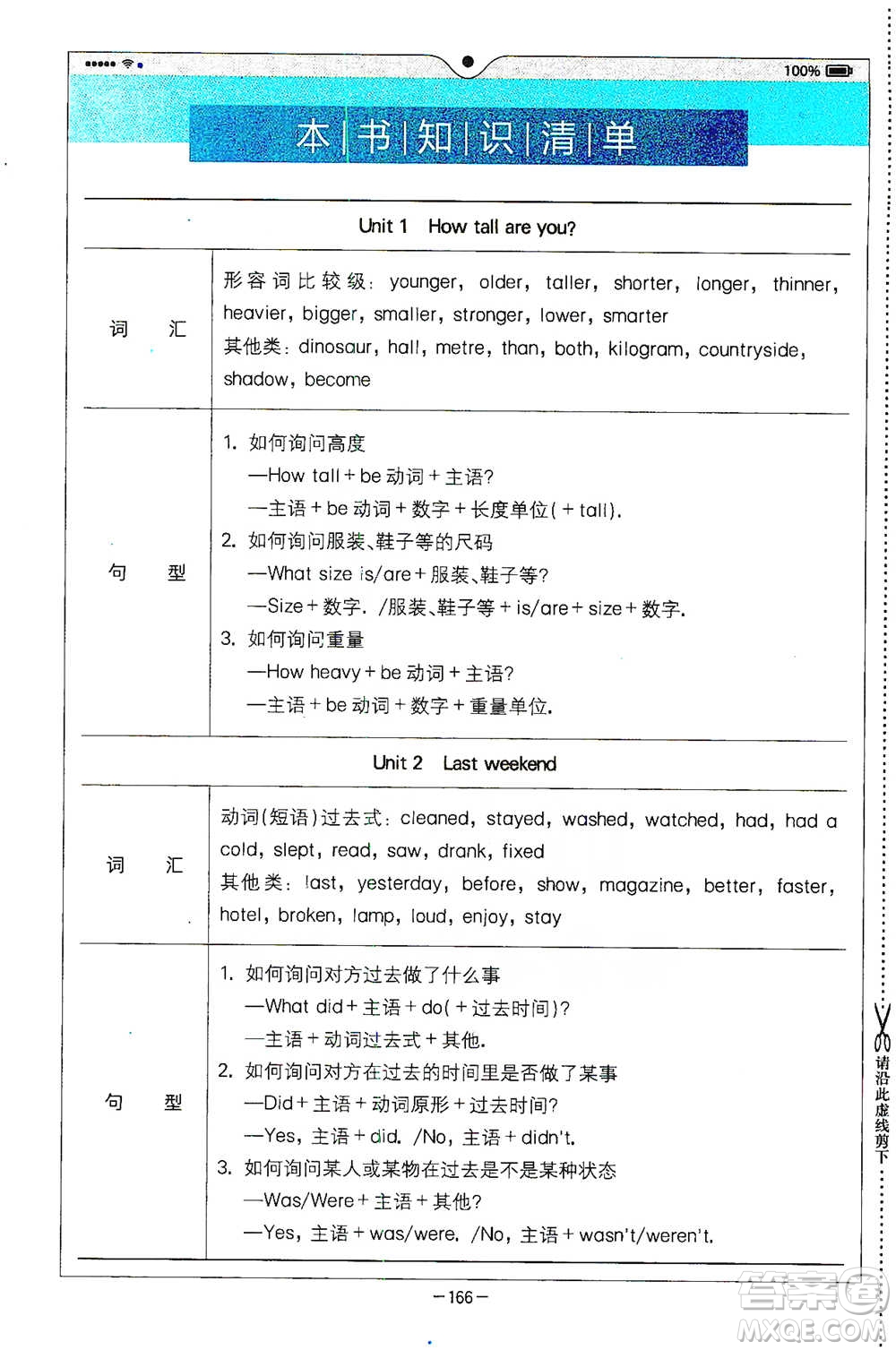 陜西師范大學出版總社2021全易通三年級起點六年級下冊英語人教版參考答案