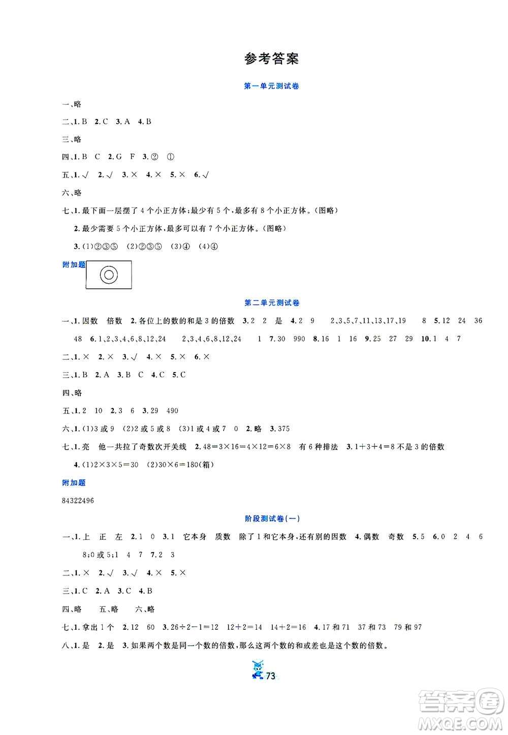 延邊人民出版社2021百分金卷奪冠密題數(shù)學(xué)五年級(jí)下冊(cè)人教版答案