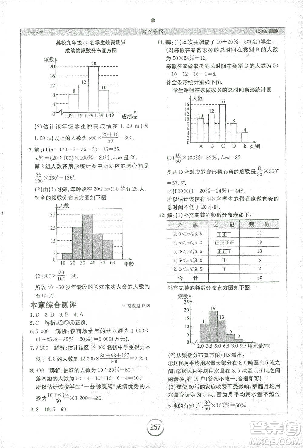 安徽人民出版社2021全易通初中數(shù)學八年級下冊蘇科版參考答案