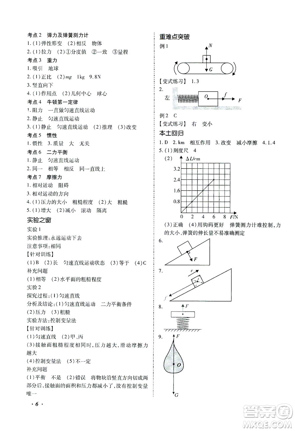 延邊教育出版社2021本土攻略精準(zhǔn)復(fù)習(xí)方案九年級(jí)物理下冊(cè)人教版云南專版答案