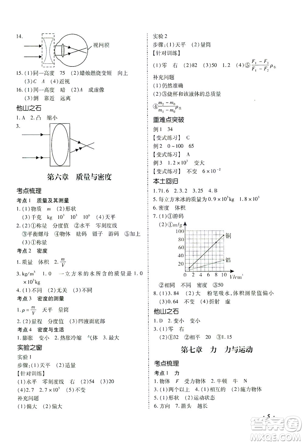 延邊教育出版社2021本土攻略精準(zhǔn)復(fù)習(xí)方案九年級(jí)物理下冊(cè)人教版云南專版答案