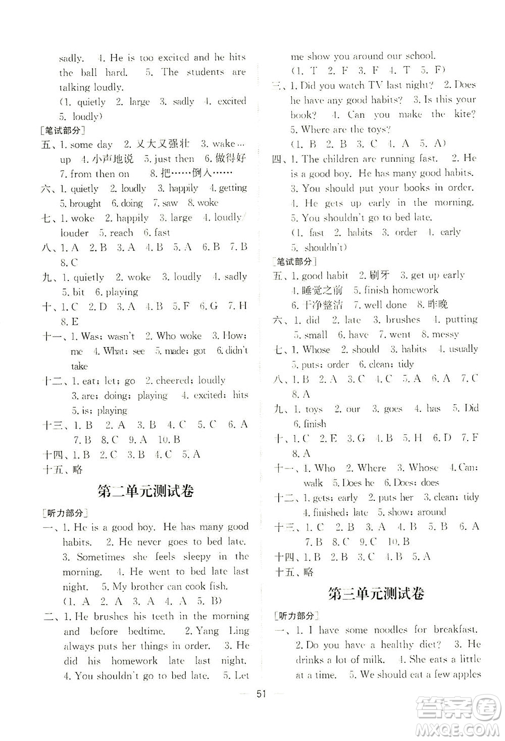 江蘇鳳凰美術(shù)出版社2021課時金練英語六年級6B江蘇版答案