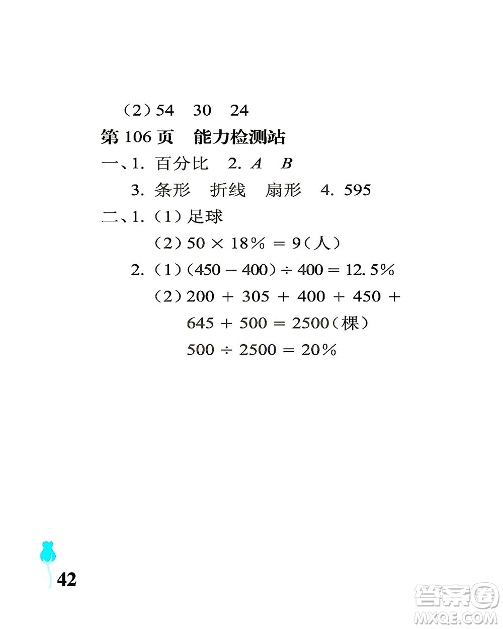 中國石油大學(xué)出版社2021行知天下數(shù)學(xué)六年級(jí)下冊青島版答案