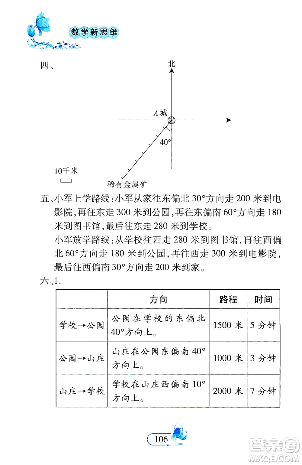 二十一世紀(jì)出版社2021數(shù)學(xué)新思維四年級下冊答案