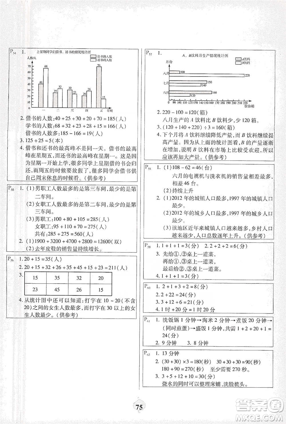 延邊大學(xué)出版社2021計算小能手應(yīng)用題卡四年級下冊人教版參考答案