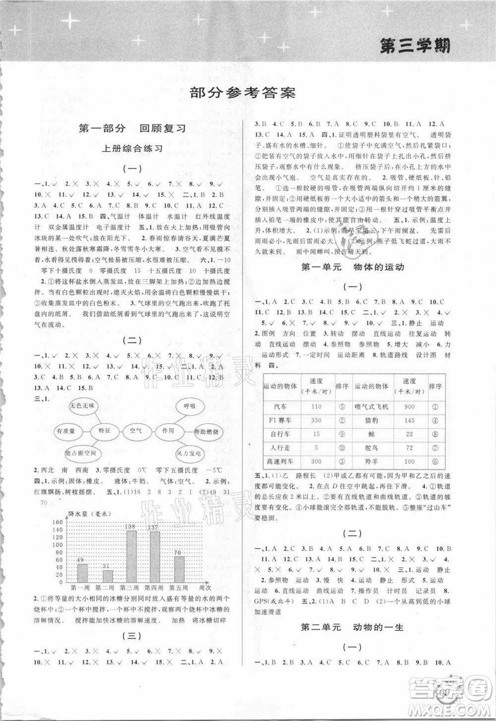 浙江科學(xué)技術(shù)出版社2021第三學(xué)期暑假銜接科學(xué)三年級JK教科版答案