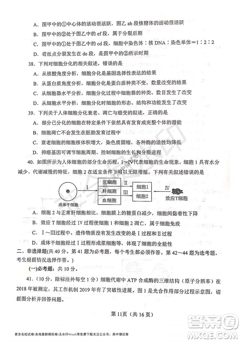 河南省鄭州外國(guó)語(yǔ)學(xué)校2021-2022學(xué)年高三開(kāi)學(xué)摸底測(cè)試生物試題及答案