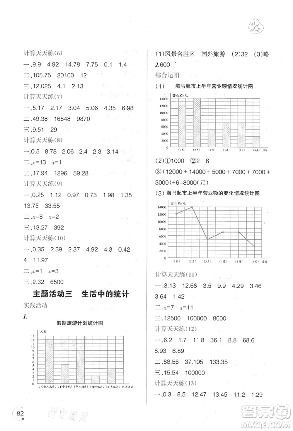 遼寧師范大學(xué)出版社2021暑假樂園四年級數(shù)學(xué)答案