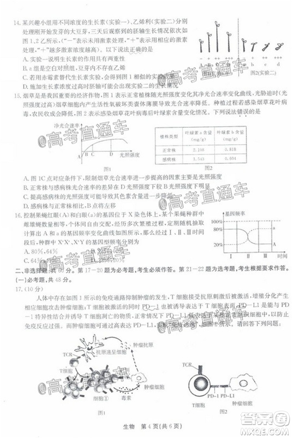 廣東省2022屆高三8月階段性質(zhì)量檢測(cè)生物試題及答案