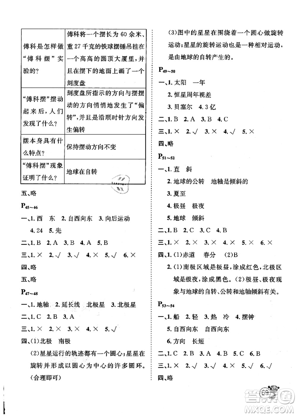 河北少年兒童出版社2021桂壯紅皮書(shū)暑假天地五年級(jí)科學(xué)教科版答案