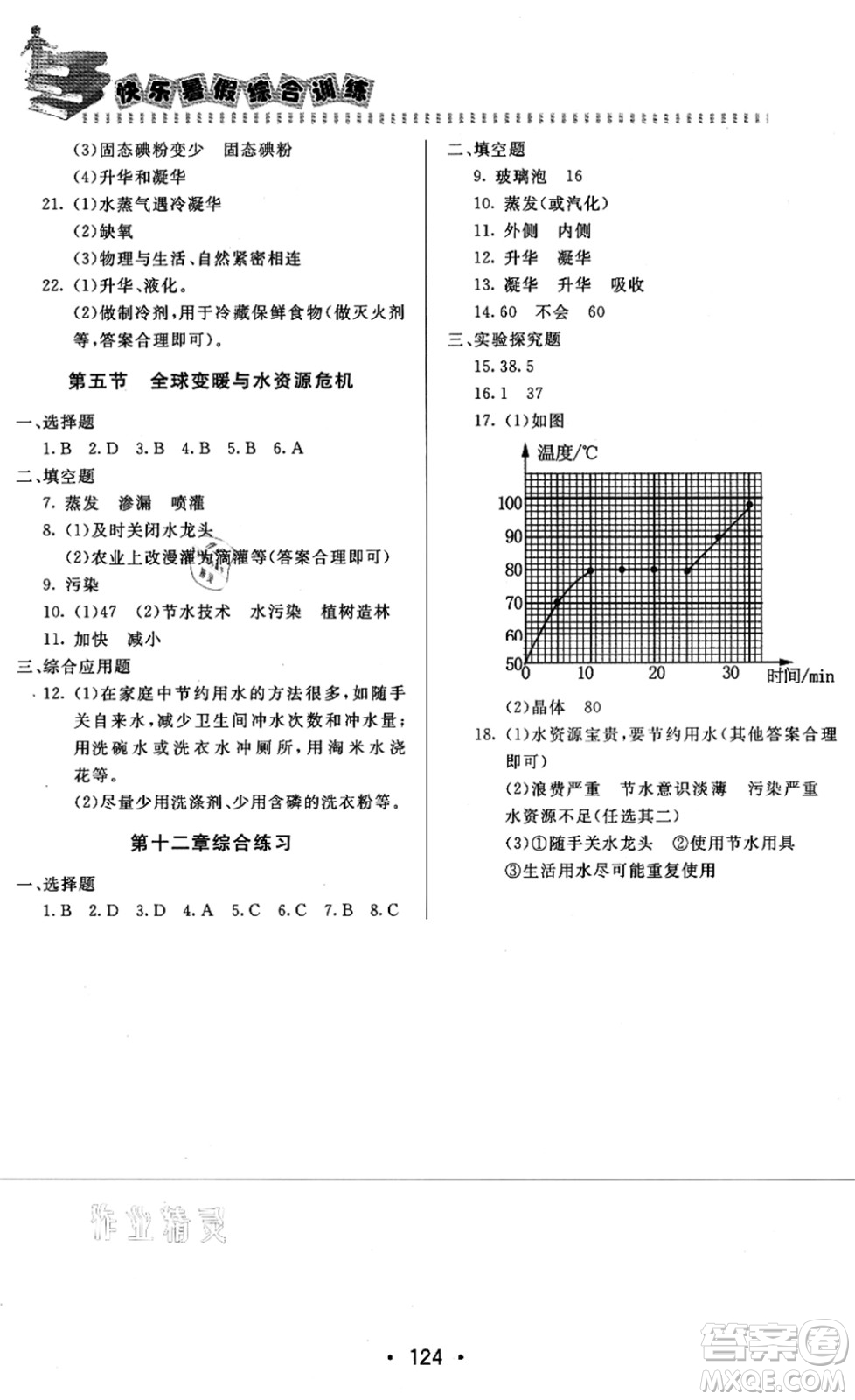 北京時(shí)代華文書局2021快樂暑假綜合訓(xùn)練八年級(jí)物理答案