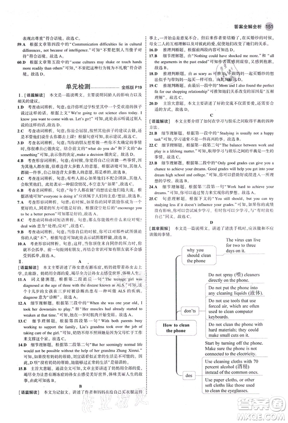 教育科學出版社2021秋5年中考3年模擬九年級英語全一冊魯教版山東專版答案