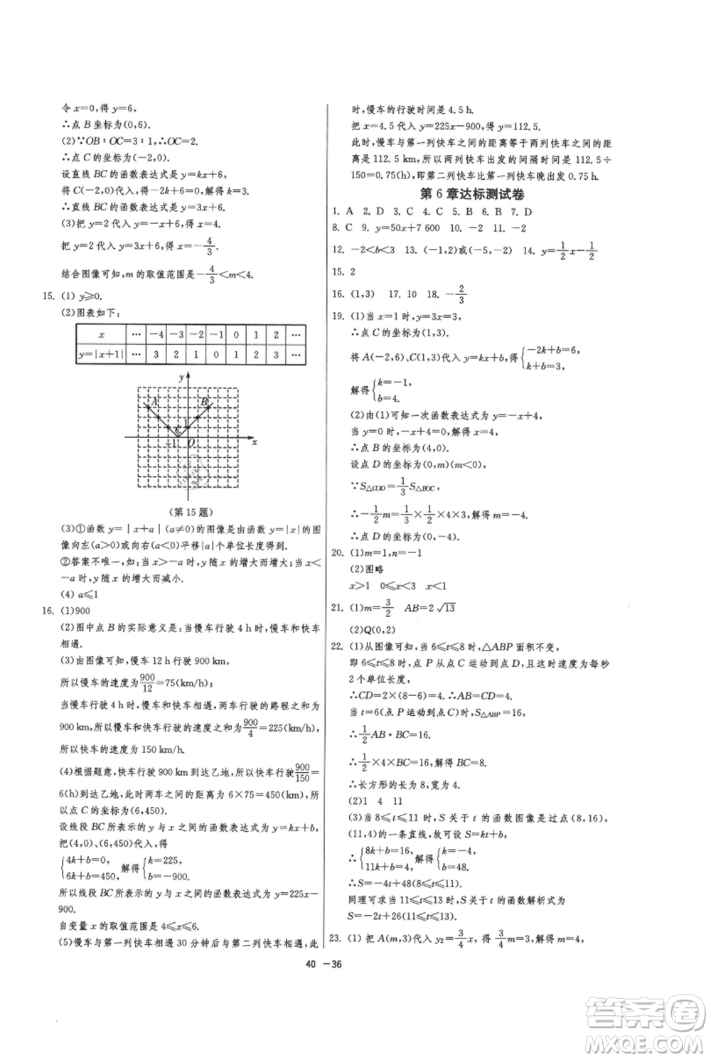 江蘇人民出版社2021年1課3練單元達(dá)標(biāo)測(cè)試八年級(jí)上冊(cè)數(shù)學(xué)蘇科版參考答案