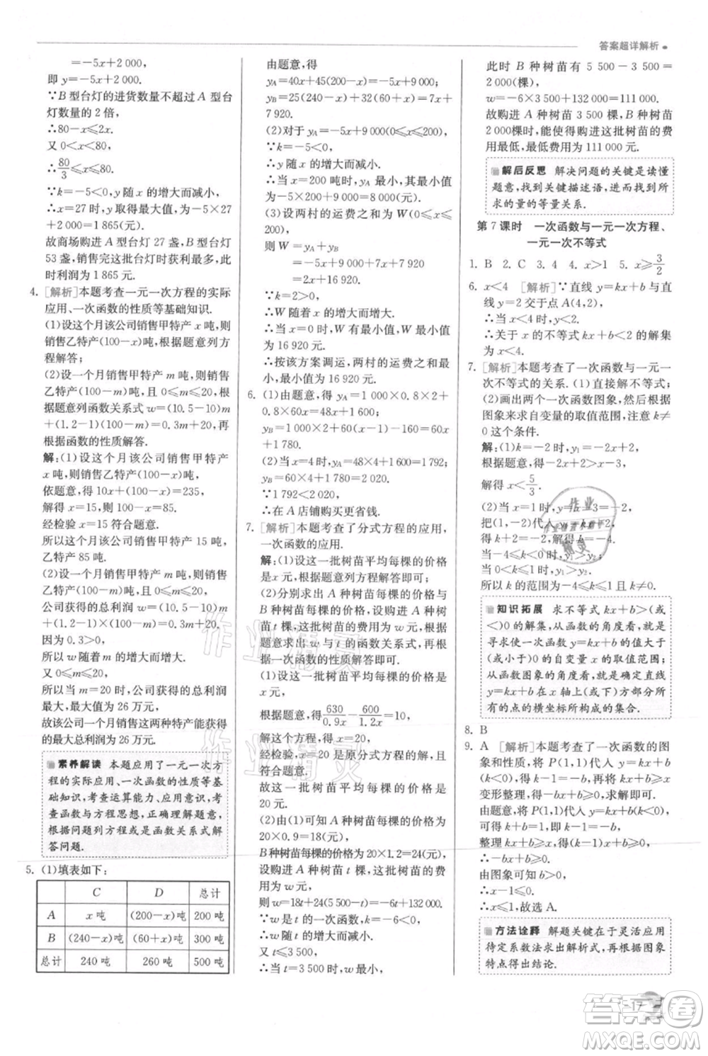 江蘇人民出版社2021實驗班提優(yōu)訓(xùn)練八年級上冊數(shù)學(xué)滬科版參考答案