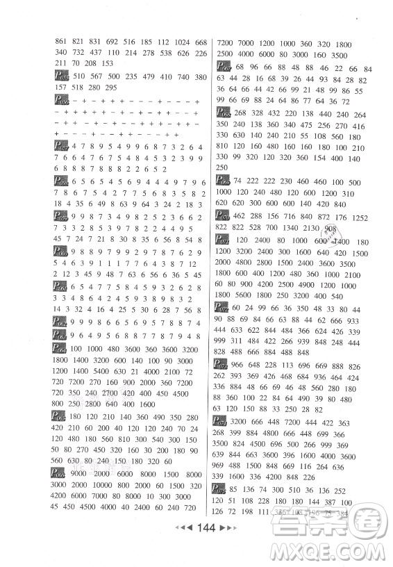 河北少年兒童出版社2021小學(xué)數(shù)學(xué)計算高手三年級上冊RJ人教版答案