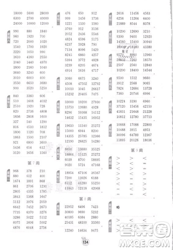 江蘇人民出版社2021小學(xué)數(shù)學(xué)計(jì)算高手四年級(jí)上冊(cè)人教版答案