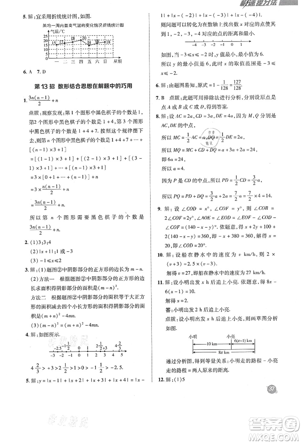 陜西人民教育出版社2021典中點(diǎn)綜合應(yīng)用創(chuàng)新題七年級(jí)數(shù)學(xué)上冊(cè)BS北師大版答案