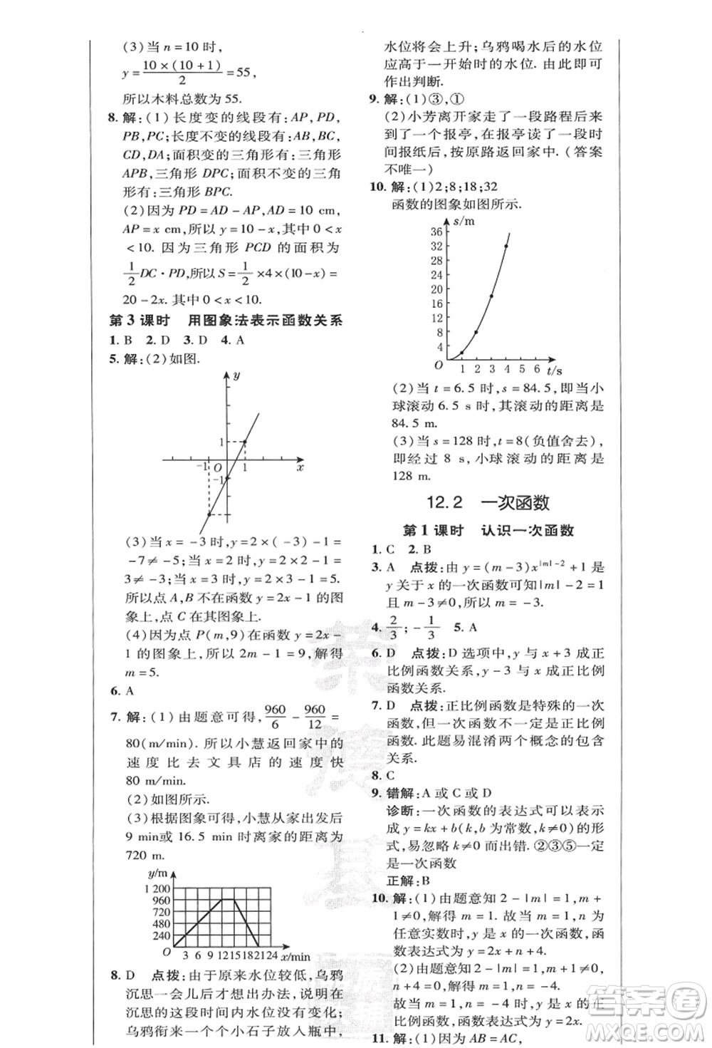 陜西人民教育出版社2021典中點(diǎn)綜合應(yīng)用創(chuàng)新題八年級(jí)數(shù)學(xué)上冊(cè)HK滬科版答案