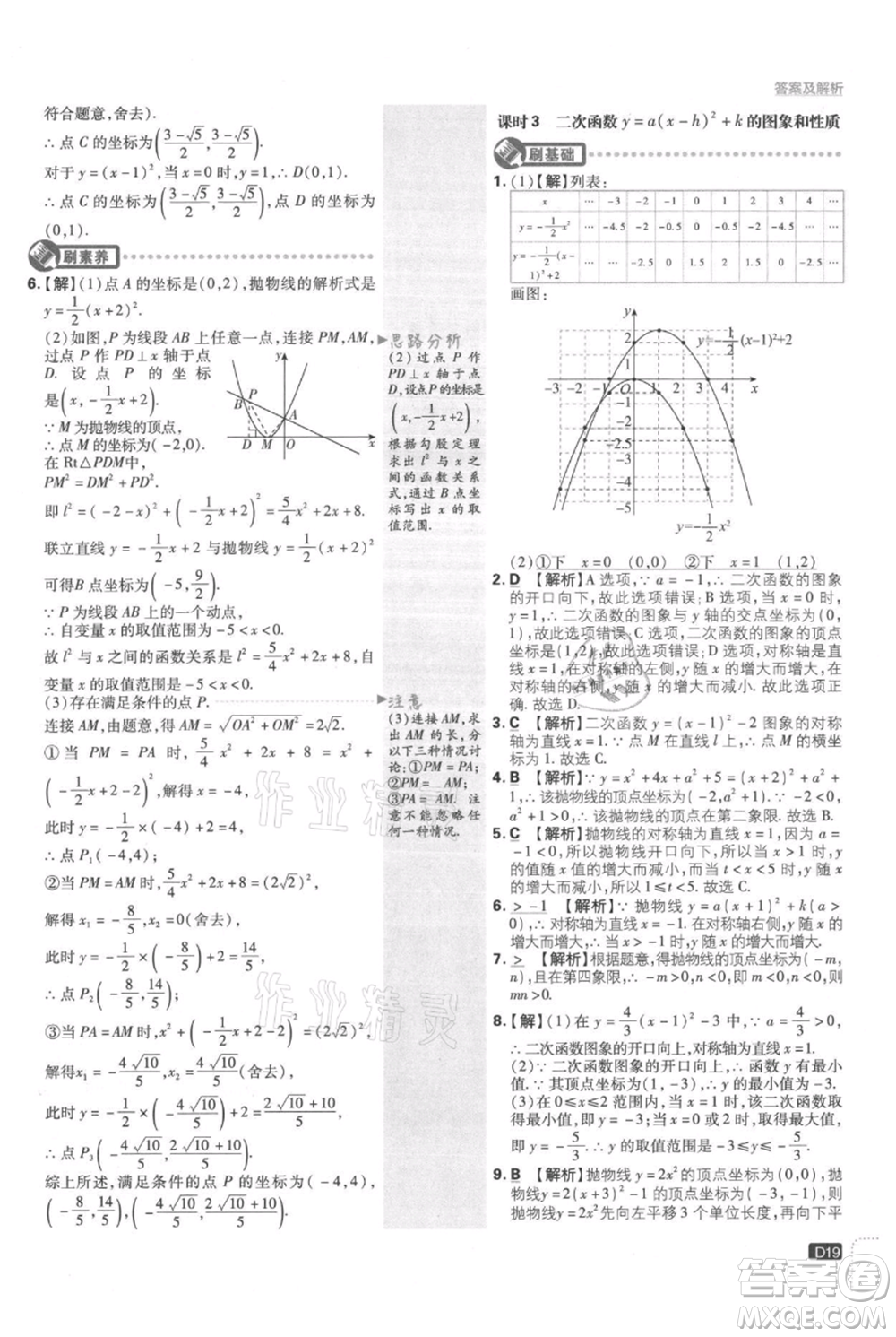 開(kāi)明出版社2021初中必刷題九年級(jí)上冊(cè)數(shù)學(xué)人教版參考答案