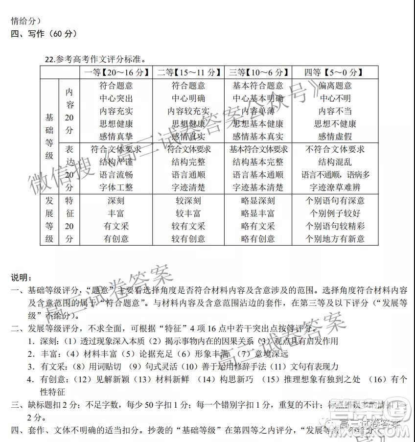 昆明市第一中學(xué)2022屆高中新課標(biāo)高三第一次摸底測(cè)試語(yǔ)文試卷及答案