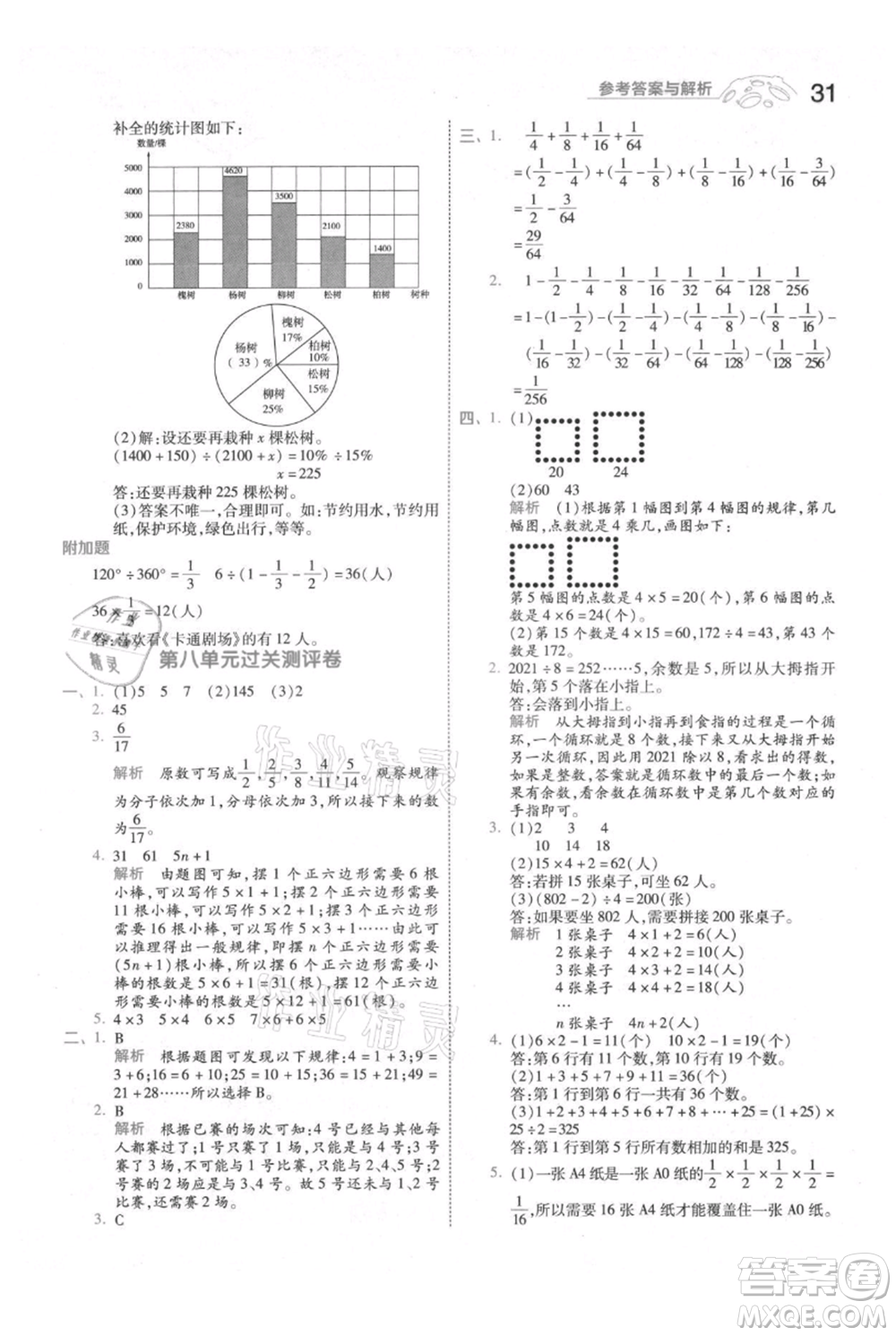 南京師范大學出版社2021一遍過六年級上冊數(shù)學人教版參考答案