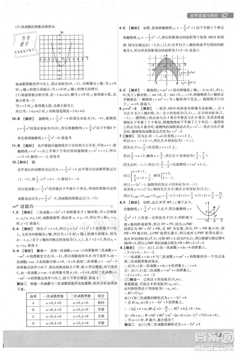 南京師范大學出版社2021一遍過九年級上冊數(shù)學滬科版參考答案