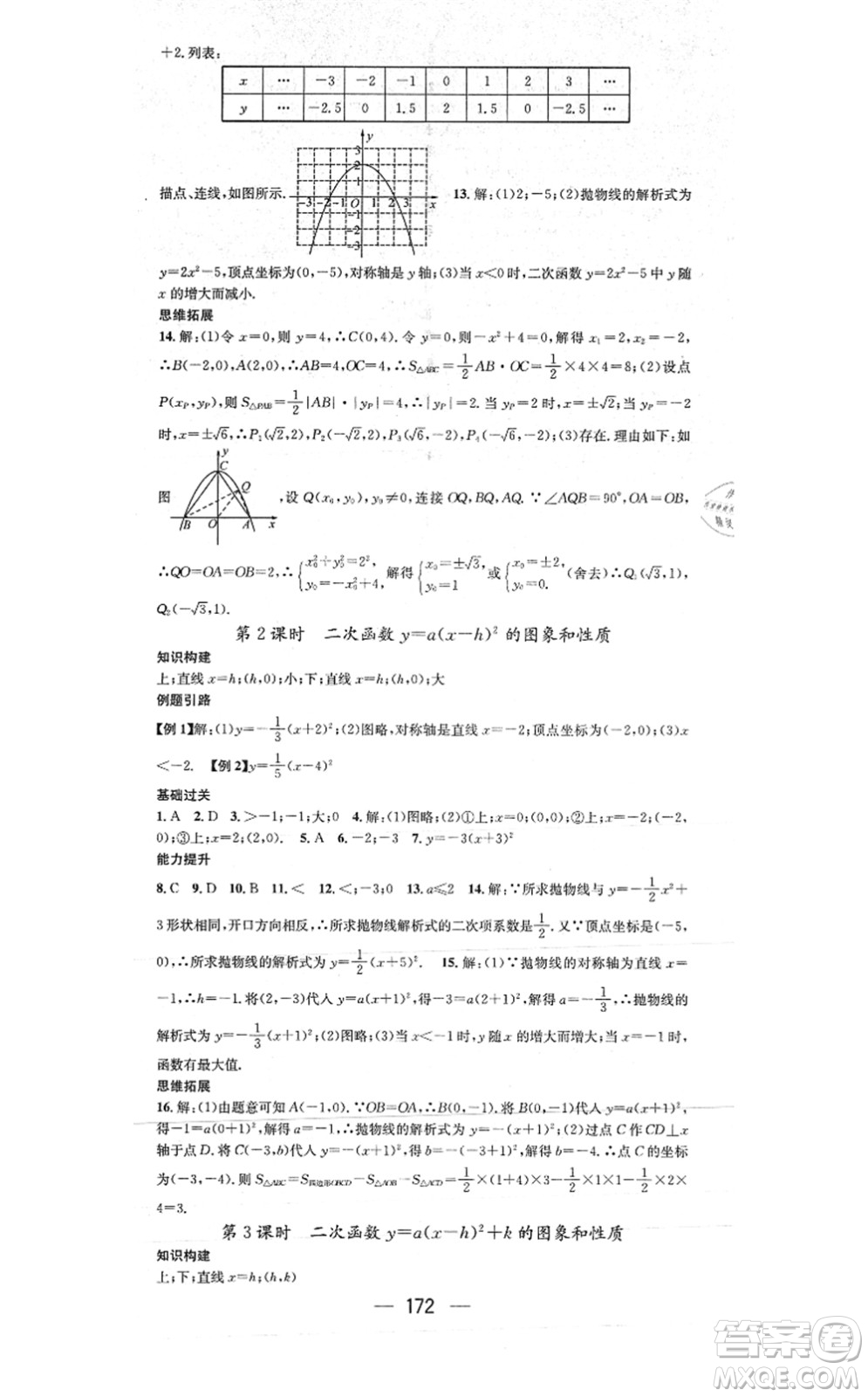 江西教育出版社2021名師測控九年級數(shù)學(xué)上冊RJ人教版答案