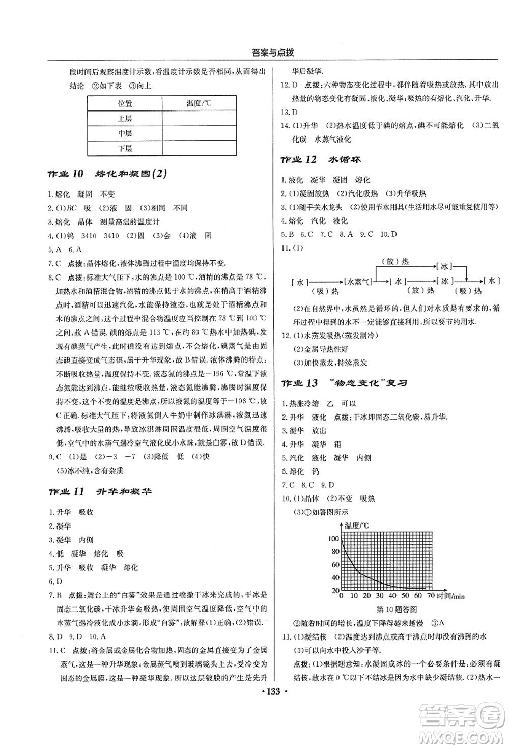 龍門書局2021啟東中學作業(yè)本八年級物理上冊JS江蘇版答案