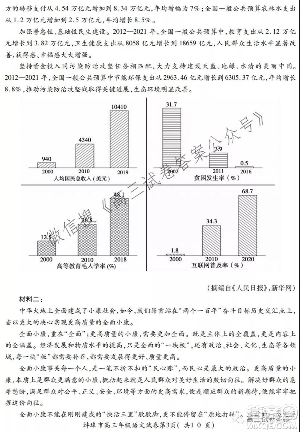 蚌埠市2022屆高三年級(jí)第一次教學(xué)質(zhì)量檢查考試語(yǔ)文試題及答案