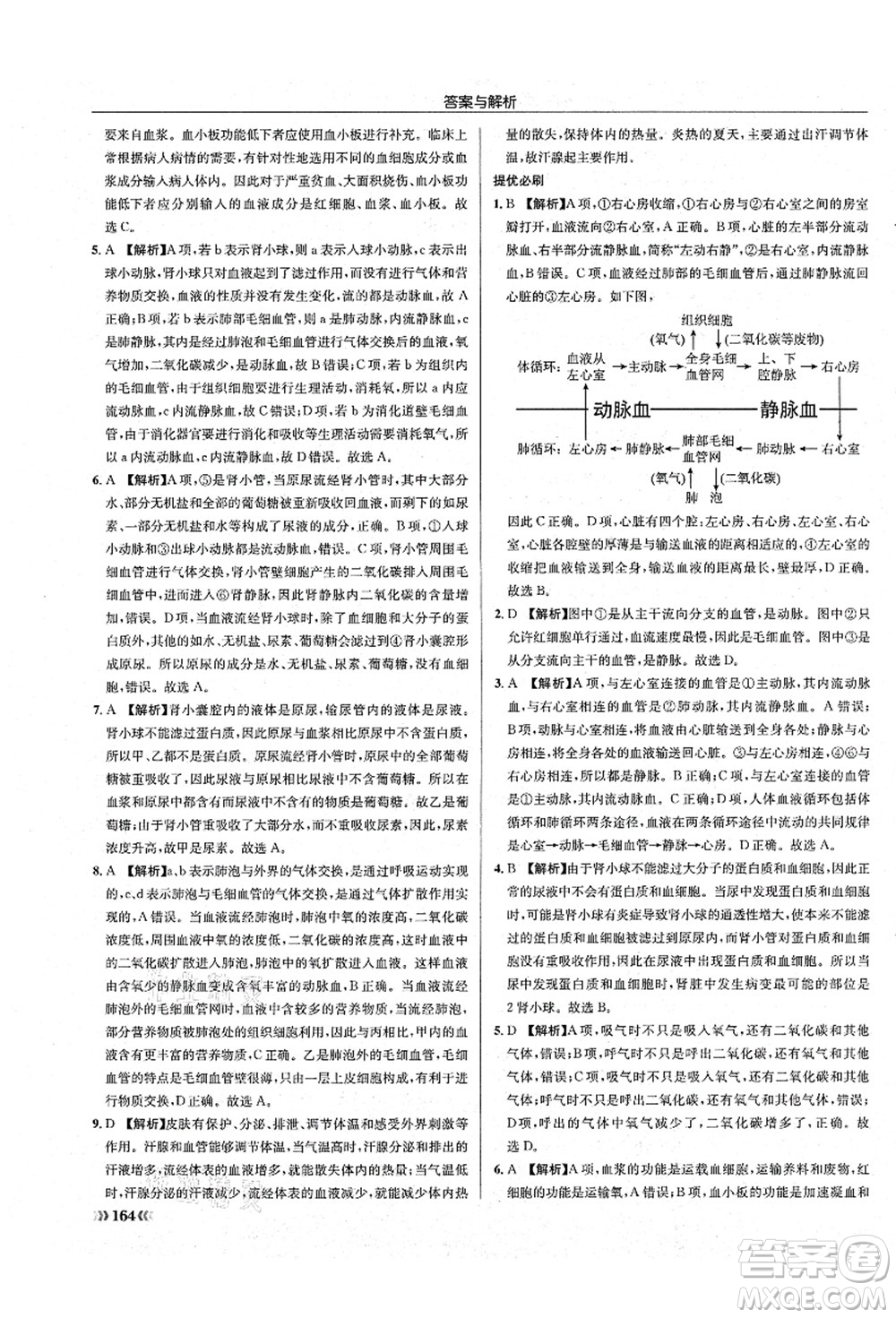 龍門書局2021啟東中學(xué)作業(yè)本八年級生物全一冊SK蘇科版答案