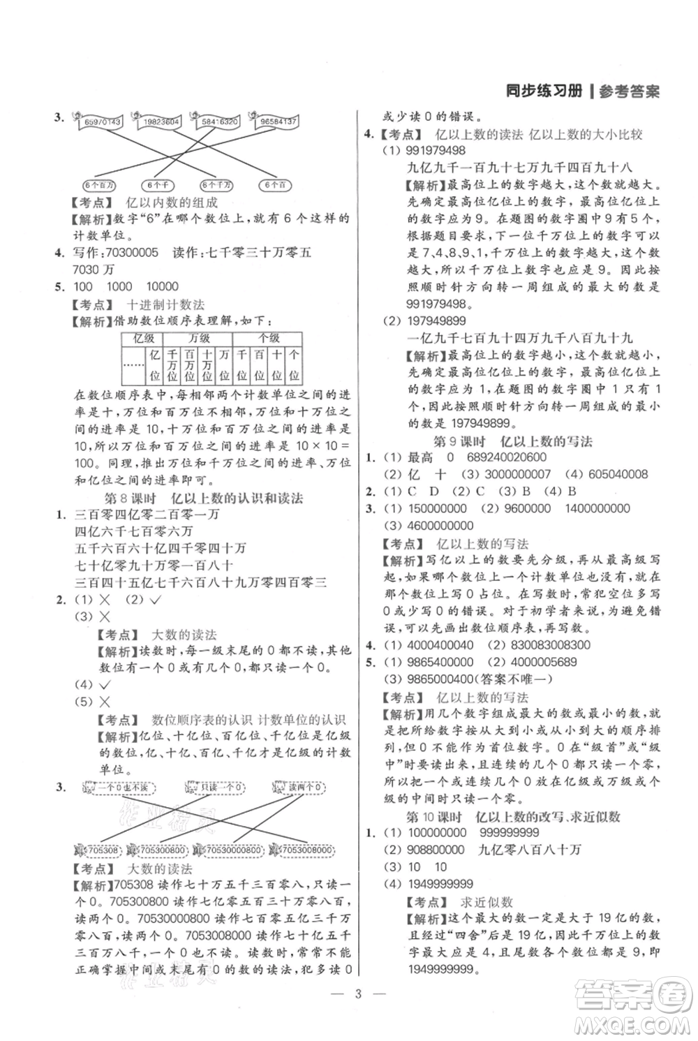 遠(yuǎn)方出版社2021年100分闖關(guān)同步練習(xí)冊(cè)四年級(jí)上冊(cè)數(shù)學(xué)人教版參考答案