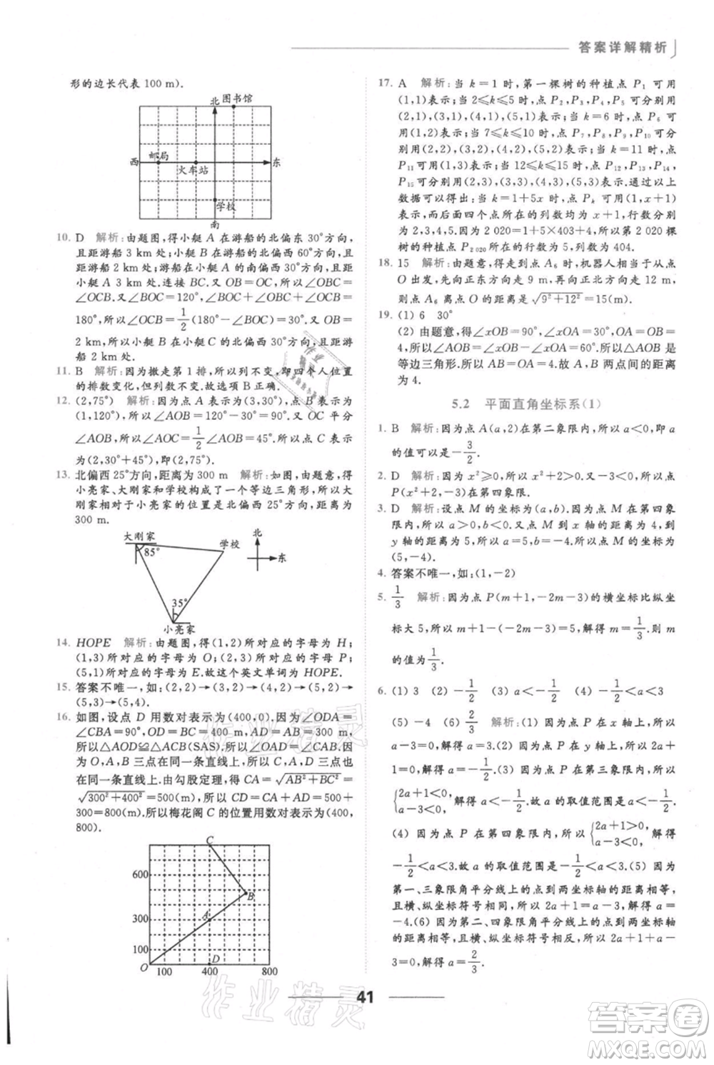 云南美術(shù)出版社2021秋季亮點給力提優(yōu)課時作業(yè)本八年級上冊數(shù)學(xué)通用版參考答案