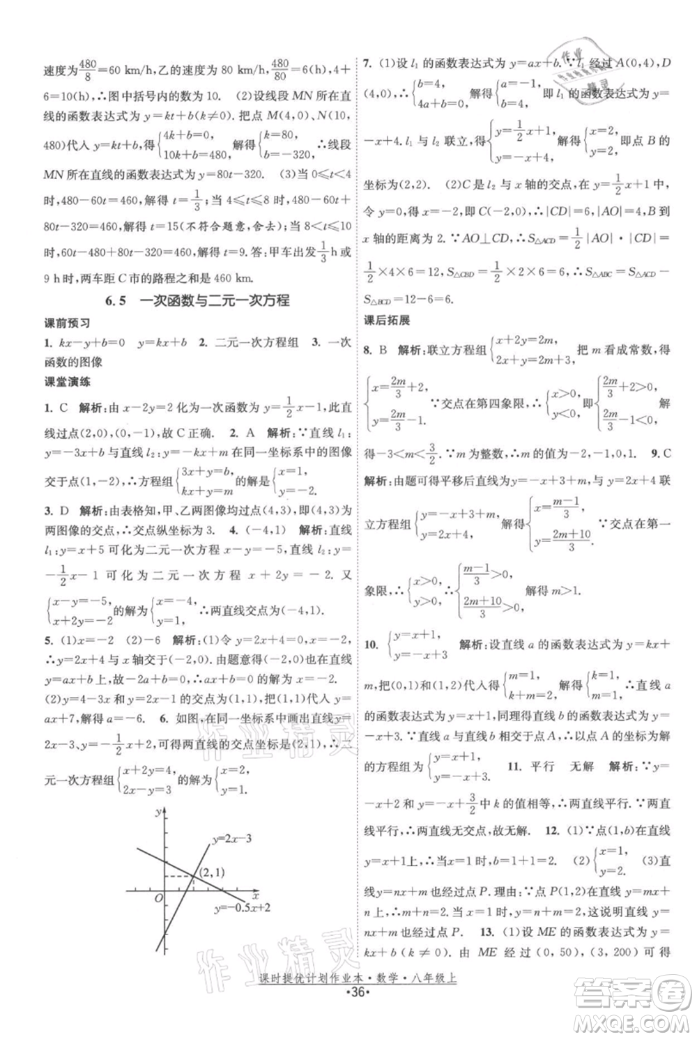 江蘇人民出版社2021課時(shí)提優(yōu)計(jì)劃作業(yè)本八年級(jí)上冊(cè)數(shù)學(xué)蘇科版參考答案